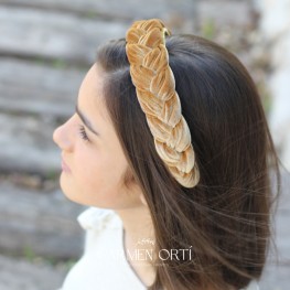 DIADEMA TRENZA TERCIOPELO